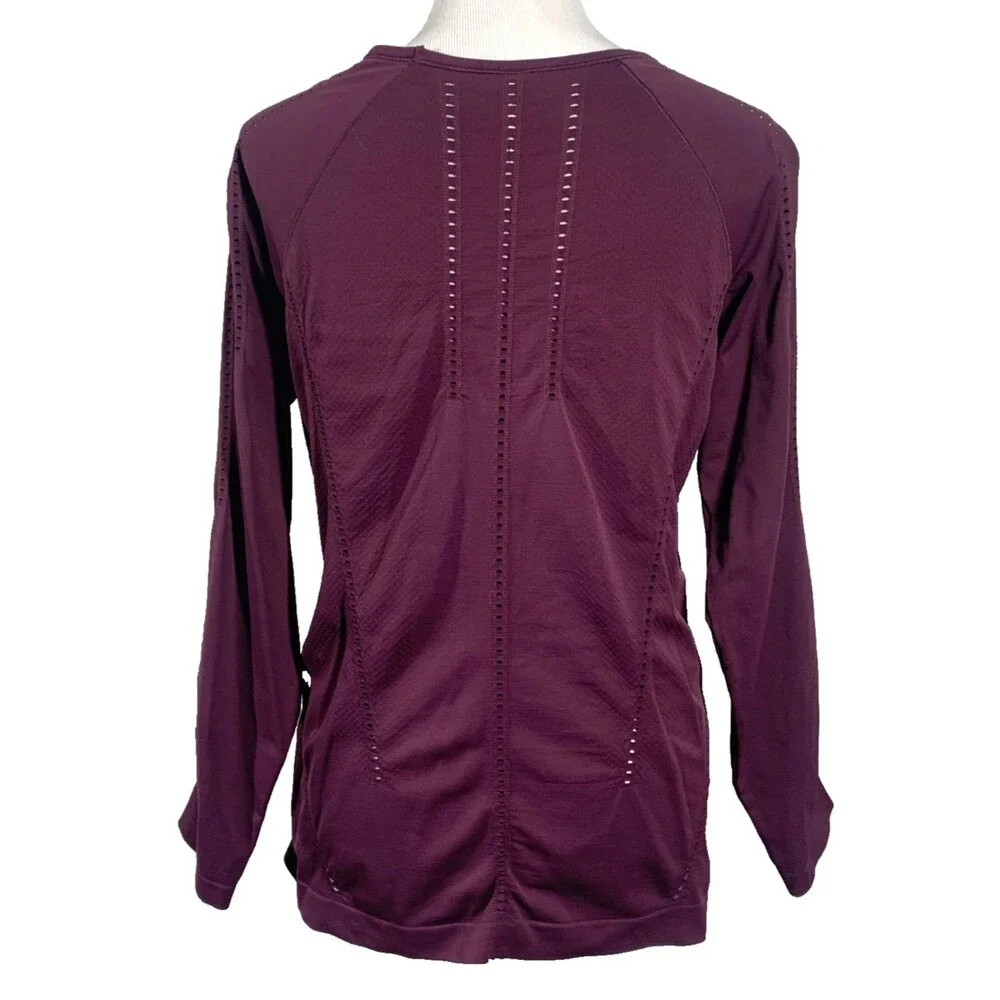 Athleta With Ease Top L Spiced Cabernet Burgundy - Picture 3 of 8